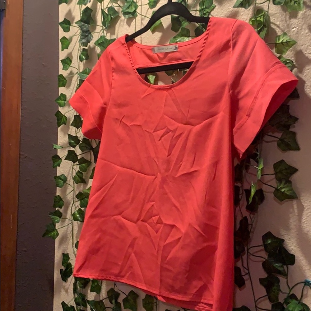 Salmon crop top 💋